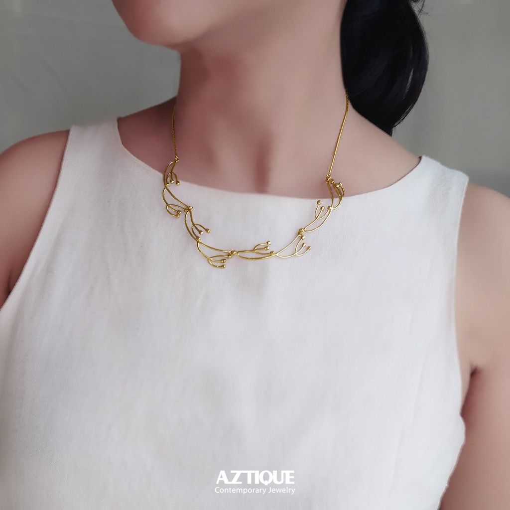 aztique-สร้อยคอเงินแท้-สร้อยคอกิ่งไม้-สร้อยคอ-necklace-jewelry-gifts-handmade-dk