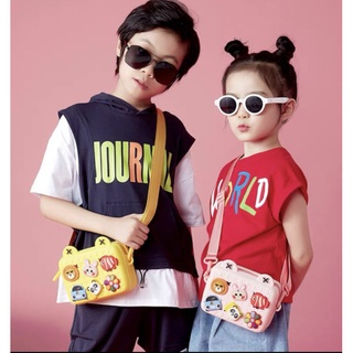 กระเป๋าซิลิโคนแฟชั่นเด็กสไตล์เกาหลี พร้อมตัว ติดน่ารักๆสามารถสลับตำแหน่งได้