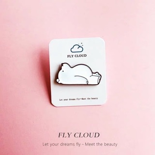 พร้อมส่ง!! เข็มกลัด PIN - หมีขาว