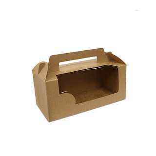 กล่องกระดาษ จัดกิฟท์เซ็ท ใส่คัพเค้ก 2 ชิ้น/ขนม ของว่าง เบเกอรี่ (แพ็ค 20 ใบ) BK40