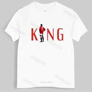 เสื้อยืดโอเวอร์ไซส์เสื้อยืดลําลอง แขนสั้น พิมพ์ลาย Eric Cantona The King แฟชั่นฤดูร้อน สําหรับผู้ชาย และผู้หญิง วัยรุ่นS