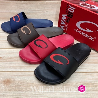สินค้า Gambol 42150 รองเท้าแตะสวม (36-44) สีดำ/น้ำตาล/กรม