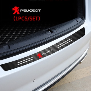 สติกเกอร์คาร์บอนไฟเบอร์ ติดกันชนหลังรถยนต์ สําหรับ Peugeot 308 206 207 408 508 RCZ 208 3008 2008 4008 1 ชิ้น