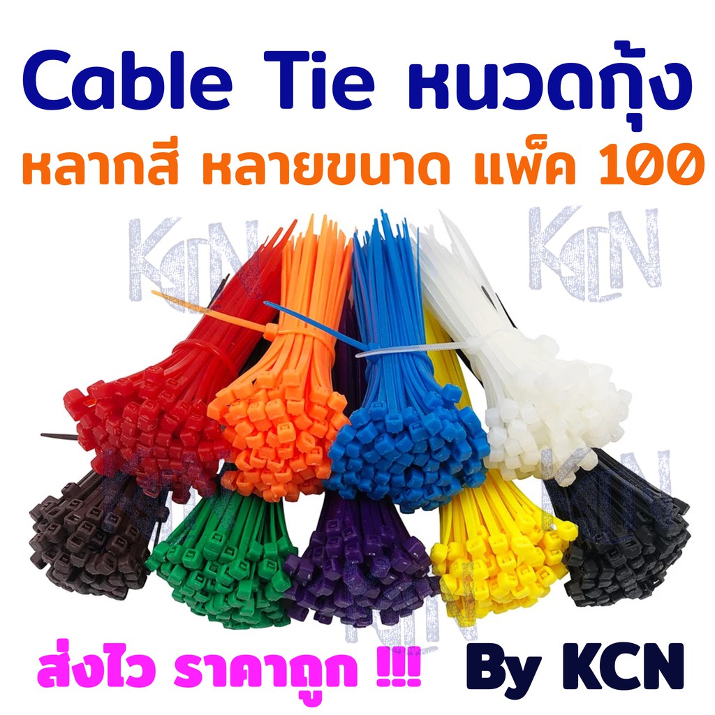 ภาพหน้าปกสินค้าเคเบิ้ลไทร์ หลากสี หลายขนาด Cable Tie Nylon diy แพ็คของ มัดของ จากร้าน natkamolvor บน Shopee