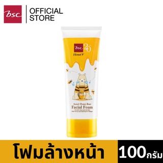 HONEI V BSC SWEET HONEI BEAR FACIAL FOAM โฟมสูตรผสมน้ำผึ้งเข้มข้น เพื่อผิวหน้าสะอาด เนียน นุ่มชุ่มชื่น ปริมาณ 100 กรัม