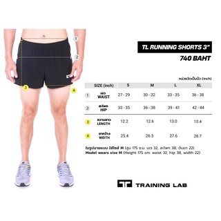 ภาพขนาดย่อของภาพหน้าปกสินค้าTL Running Shorts 3 กางเกงวิ่งขาสั้น รุ่น 3 แบบมีซับใน จากร้าน traininglab_thailand บน Shopee