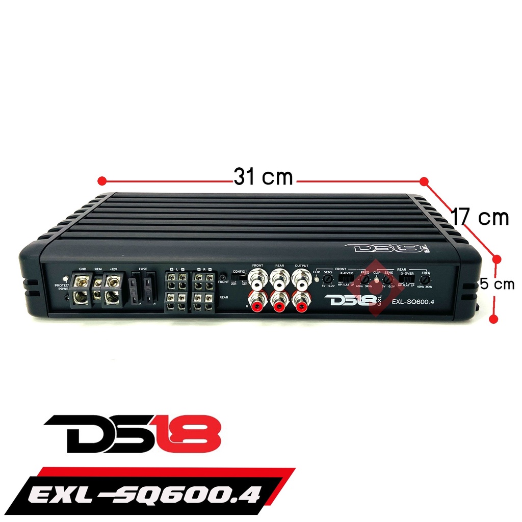 แอมป์คลาสดี4ชาแนล-ds18-exl-sq600-4d-1000-วัตต์-วงจรได้รับการออกแบบอย่างดีทำใด้คุณภาพเสียงครบทุกย่านความถี่