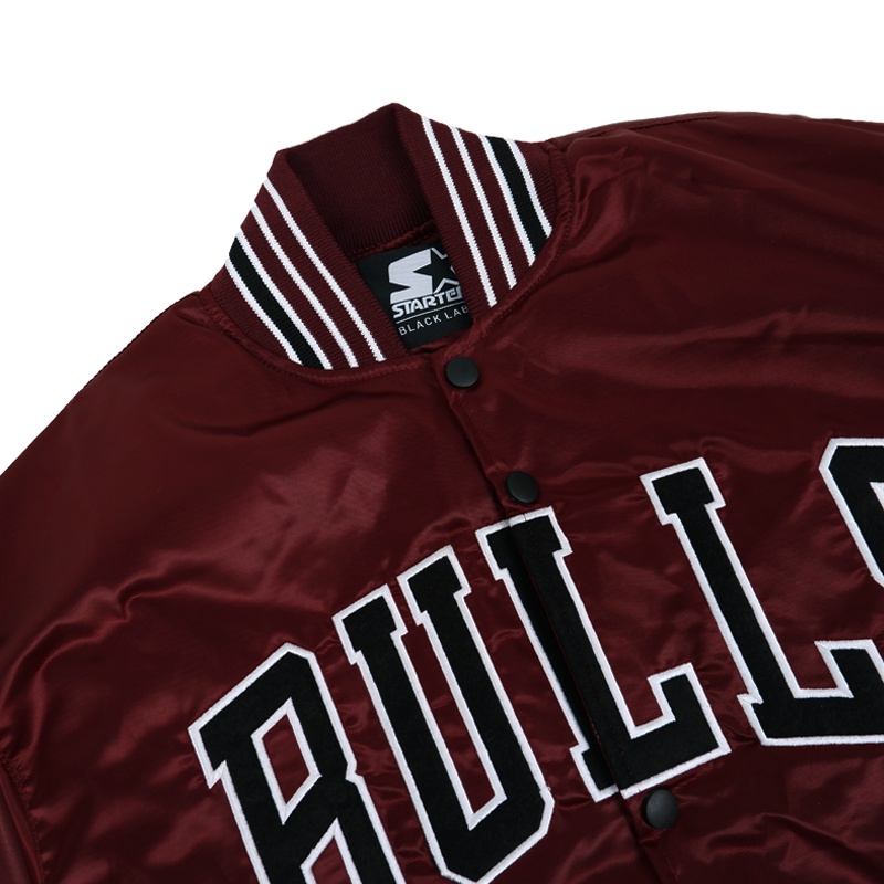 เสื้อแจ็กเก็ต-vintage-nba-bulls-โลโก้หัวหลัง-สีแดงเข้ม-ป้ายแท็กเย็บปักถักร้อย-ป้ายสตาร์ท