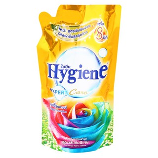 FABRIC SOFTENER HYGIENE EXPERT CARE 580ML HAPPY SUNSHINE รีฟิลน้ำยาปรับผ้านุ่ม ไฮยีน แฮปปี้ซันชายน์ 580 มล. น้ำยาปรับผ้า