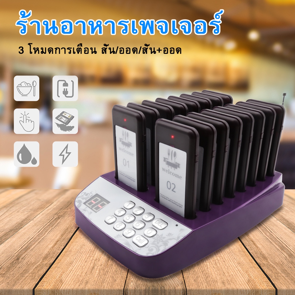 ราคาขึ้นเร็วๆ-นี้-daytech-wireless-calling-system-เครื่องเรียกคิว-แบบไร้สาย-ระบบเรียกคิวเพจเจอร์-แบบสั่น-สำหรับ-ร้านอาหาร-1โฮสต์-16-ตัวรับสัญญาณ-rp01-คลินิก-บาร์-โรงพยาบาล