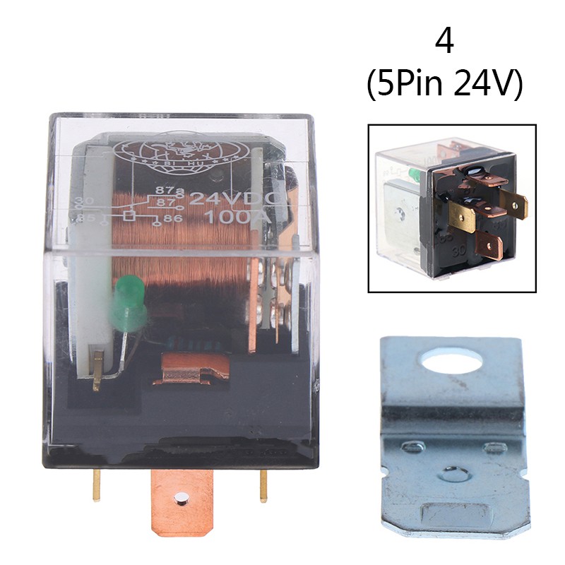 adorelovecool-รีเลย์ควบคุมรถยนต์-กันน้ํา-12v-24v-100a-4pin-5pin-spdt