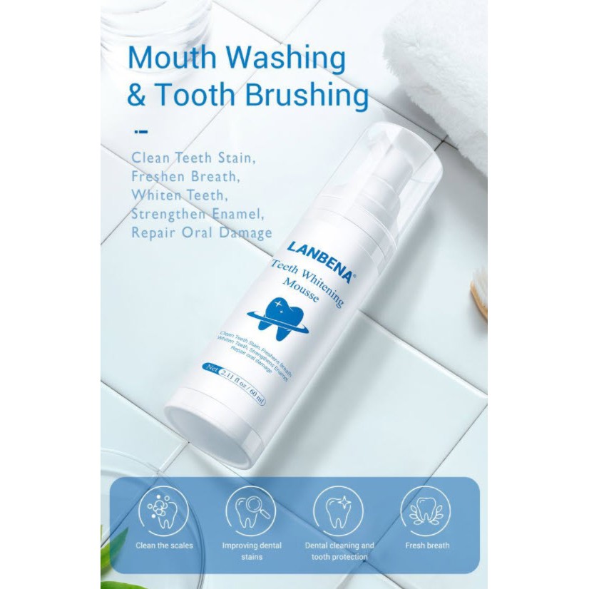 LANBENA Teeth Whitening Essenceเซรั่มฟอกฟันขาว เจลฟอกฟันขาว แก้ฟัน