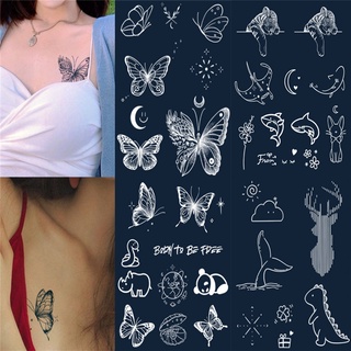 【Magic Tattoo】สติกเกอร์รอยสักชั่วคราว ลายผีเสื้อ งู หางนางเงือก ไดโนเสาร์ เสือ กันน้ํา ติดทนนาน 15 วัน