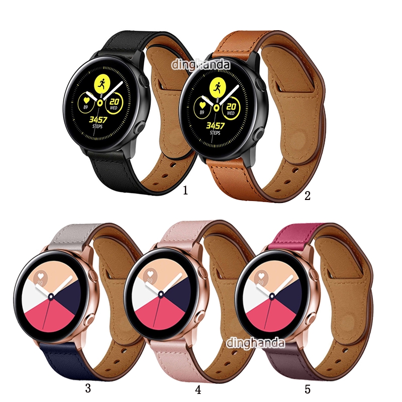 ภาพหน้าปกสินค้าสายนาฬิกา หนังแท้ สำหรับ Samsung Galaxy Watch Active 2