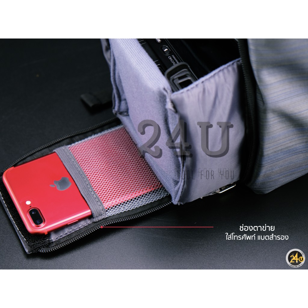 กระเป๋ากล้อง-smart-s1-camera-backpack-กระเป๋าเป้-กระเป๋าสะพายหลัง-กระเป๋าโน้ตบุ๊ค-usb-สีชมพู-เข้ม