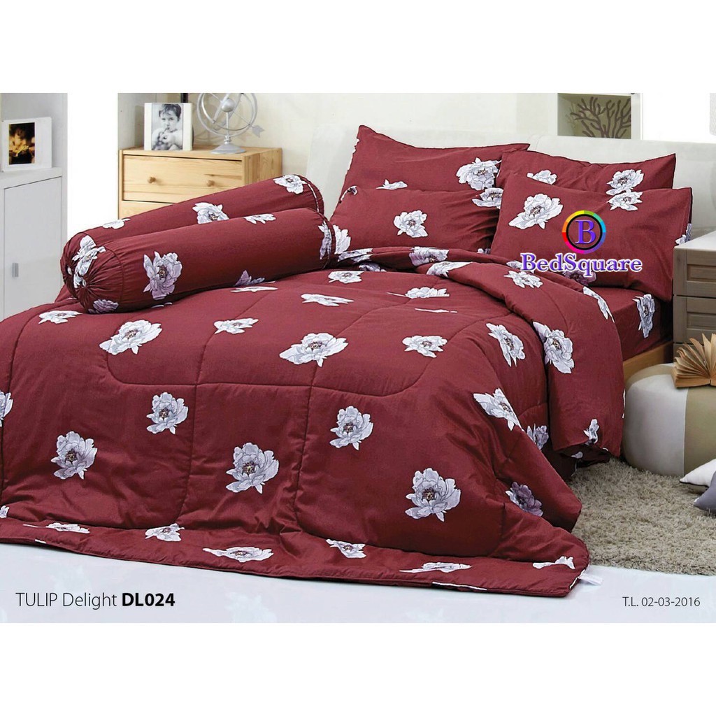 dl024-ผ้าปูที่นอน-พิมพ์ลาย-tulip-delight