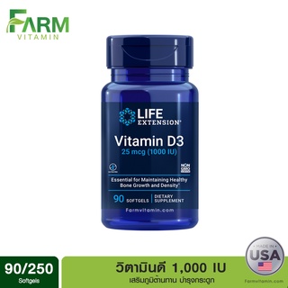 Life Extension, Vitamin D3, 25 mcg (1,000 IU)