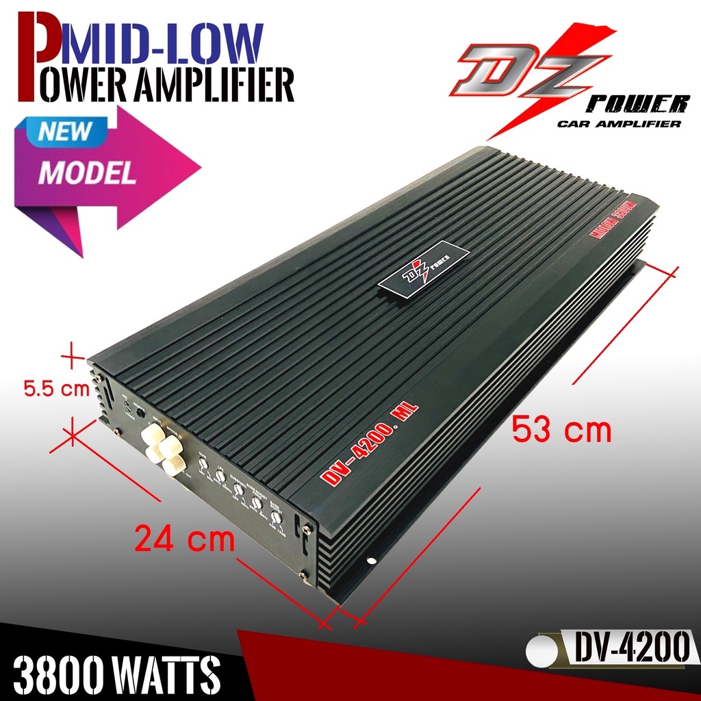 แรงจริง-แอมขับเสียงกลางมิดโลแรงๆขับ-8-นิ้วได้20ดอก-กำลังขับ-3800w-ยี่ห้อdz-powerรุ่นdv-4200