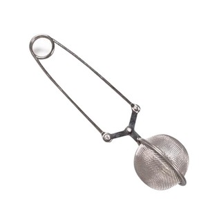 Steel Mesh Ball Tea Leaves Filter Squeeze Locking Spoon Nice burang
