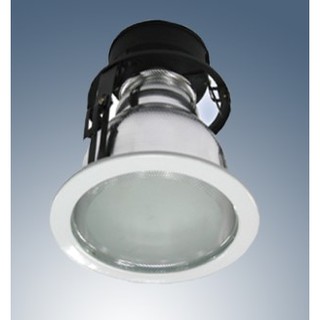 สินค้า ดาวน์ไลท์ Downlight OD.175mm. E27 เงินเงา/ขาว Glass Cover