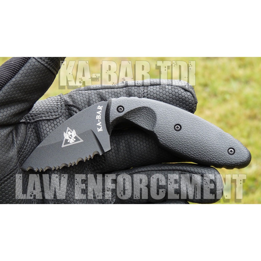 มีดพกป้องกันตัว-self-defense-ka-bar-1481-tdi-law-enforcement-serrated-edge-knife-ของแท้นำเข้าจากสหรัฐอเมริกา-usa-import