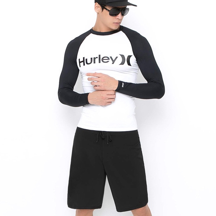 hurley-ชุดว่ายน้ําแขนยาวสําหรับผู้ชาย-upf50