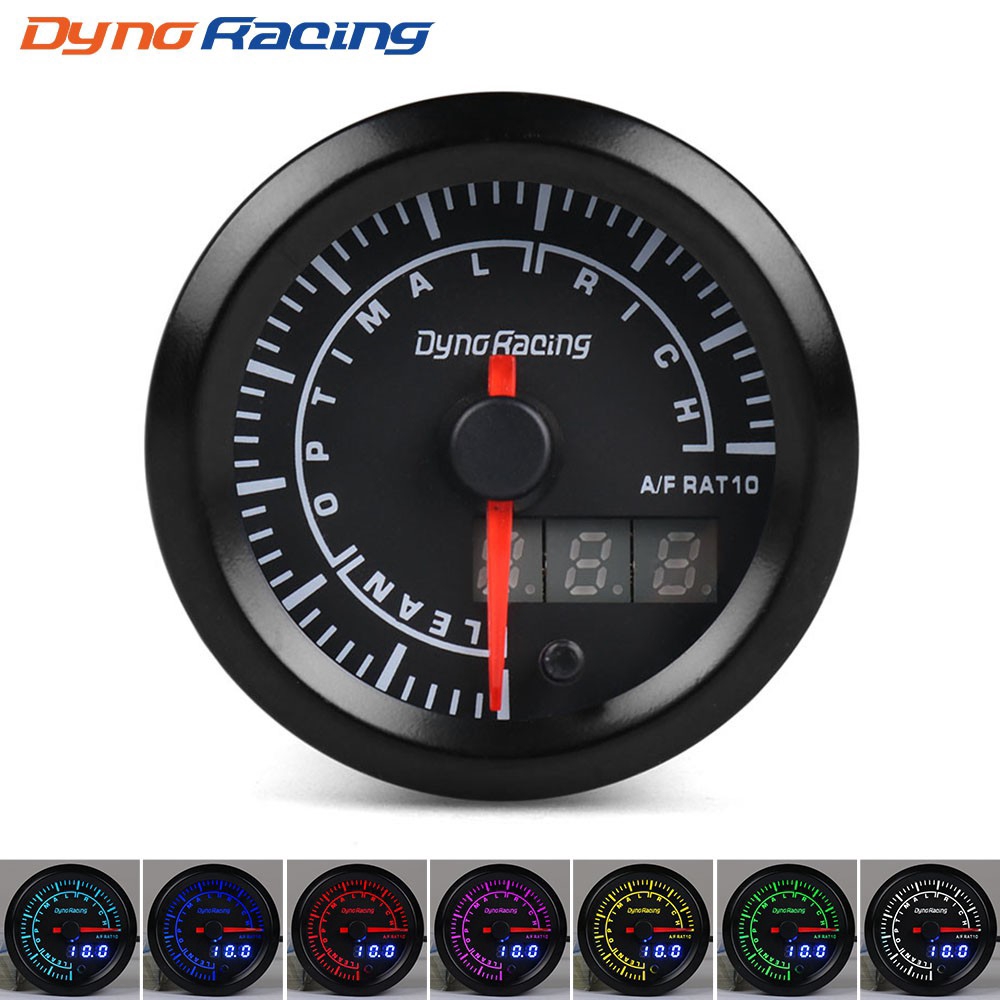 Dynoracing Air fuel ratio meter มาตรวัดอากาศเชื้อเพลิง 52 มม. มาตรวัด 7