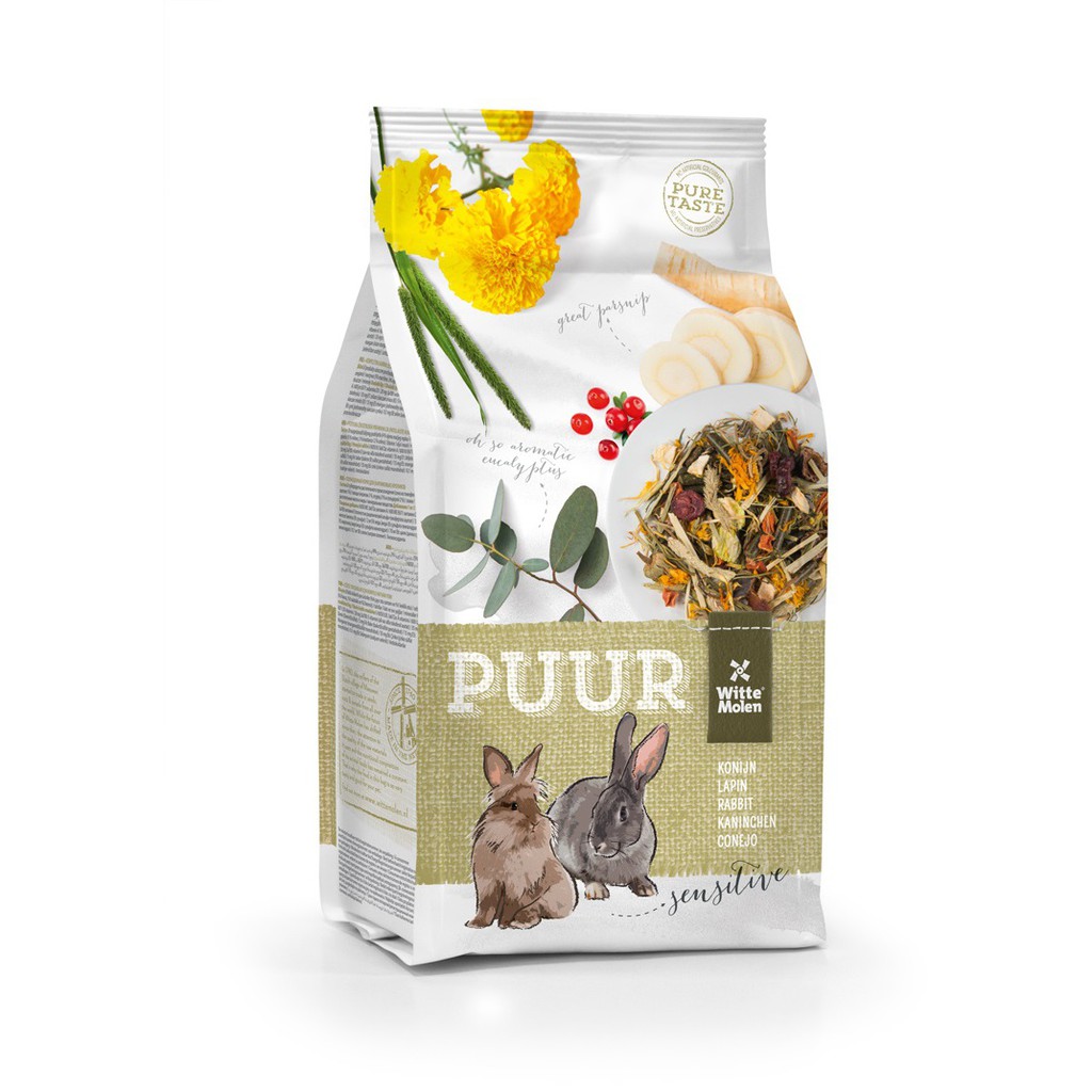 PUUR Rabbit Sensitive (800g) อาหารกระต่าย สูตรดาวเรือง หัวผักกาด ช่วย ...