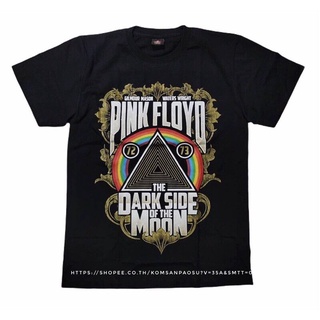 เสื้อวง Pink Floyd เสื้อยืด Pink Floyd The Dark side of the moon เสื้อยืดผช เท่ๆ คอลูกเรือ