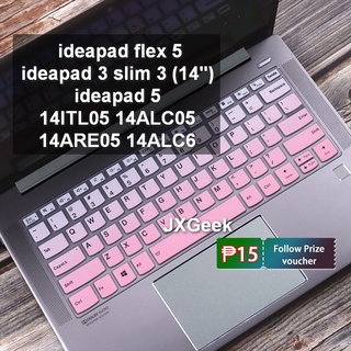 ฟิล์มซิลิโคนนิ่ม ติดแป้นพิมพ์แล็ปท็อป สําหรับ Lenovo Ideapad Flex 5 5i Ideapad 3 Slim 3 14 นิ้ว Slim 5i 14ALC05 14ARE05 14ITL05 14ITL6 14ALC6 V14 2021 thinkbook 14 14s G2