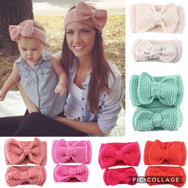 babygaga-ผ้าคาดผม-ผ้าคาดผมแม่-ลูก-ไหมพรม-crochet-mummy-and-baby-headband