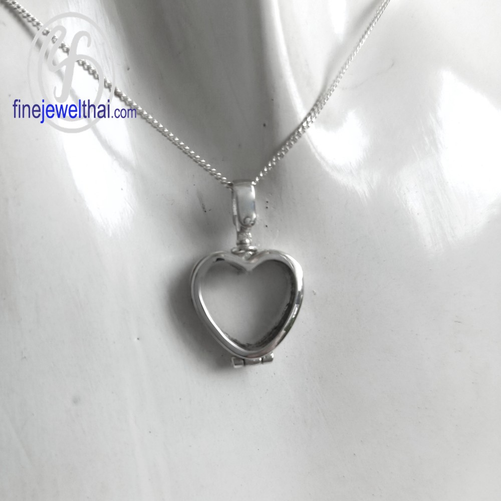 finejewelthai-ล็อกเก็ตทรงหัวใจ-ล็อกเก็ตเงินแท้-ล็อกเก็ตใส่ของ-locket-silver-pendant-p118000