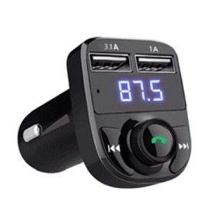 FM Transmitter เครื่องเล่นบลูทูธ MP3 USB พอร์ทคู่ LED 4.1A รองรับการ์ดความจำ