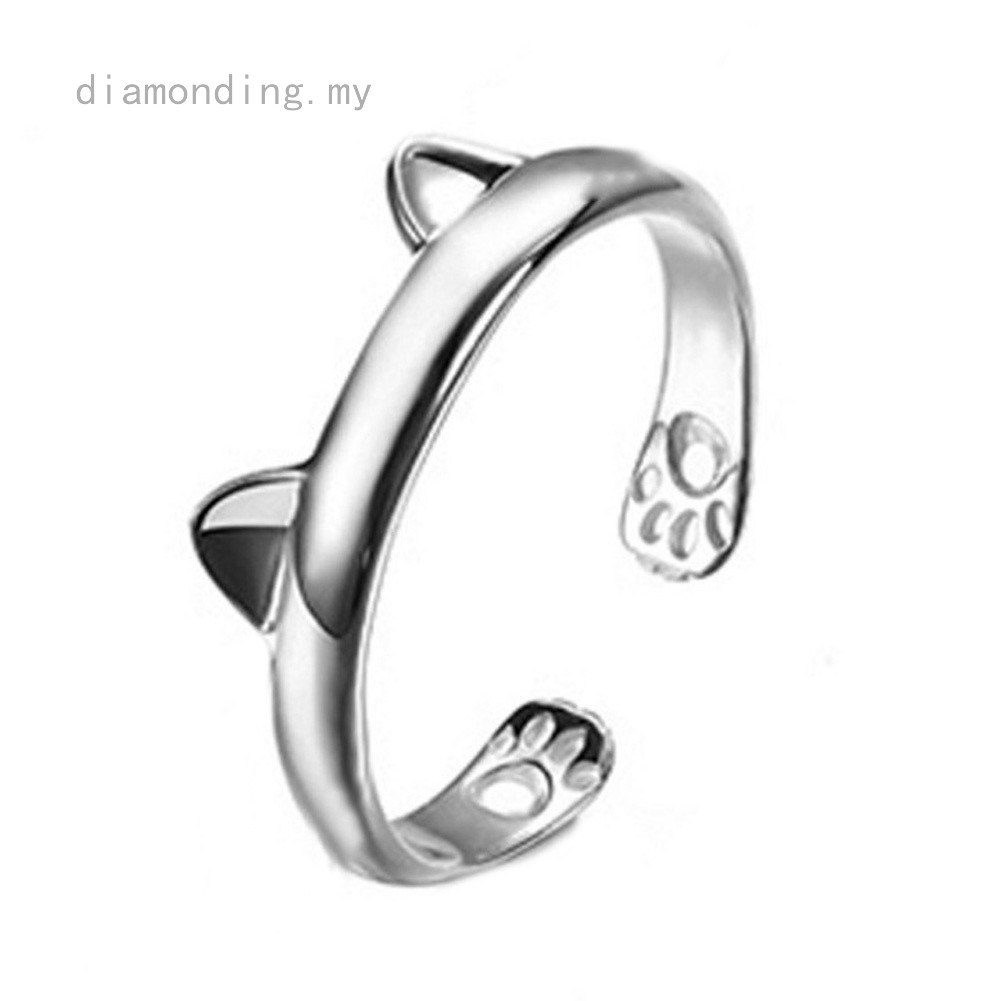 แหวน-s-925-sterling-silver-cat-ear-สำหรับผู้หญิง