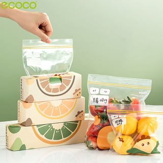 Ecoco ถุงซิปล็อคใส อเนกประสงค์ ถุงถนอมอาหารในตู้เย็น