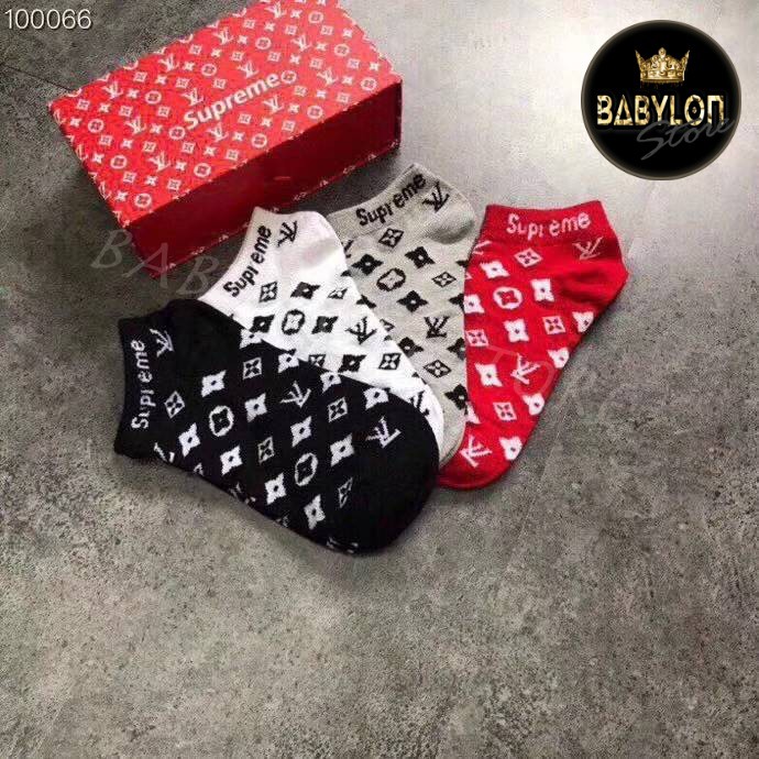 ถุงเท้า Lv x Supreme Sock ลายสวยๆ รุ่นยอดฮิต พร้อมส่ง