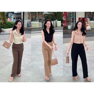 𝑲𝒚𝒍𝒊𝒆 𝑻𝒐𝒑 - CAYLA.APPARELS เสื้อครอป คอปก แขนกุด