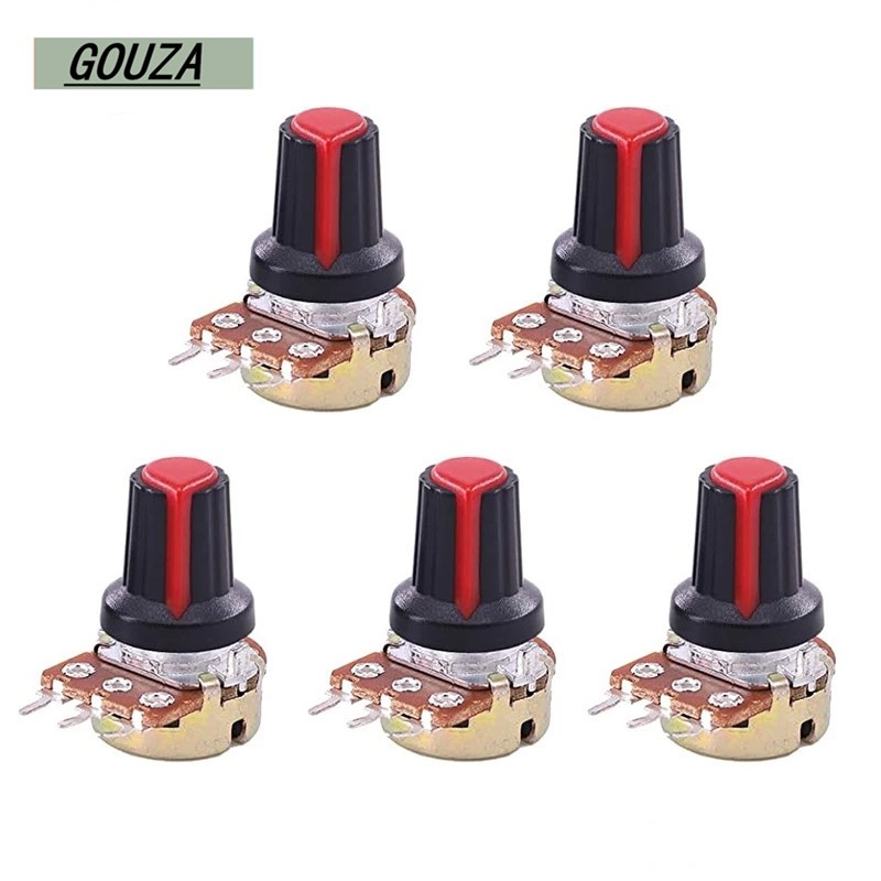 1ชิ้น/ล็อต WH148 1K 10K 20K 50K 100K 500K OHM 15mm 3 PIN Linear TAPER ...