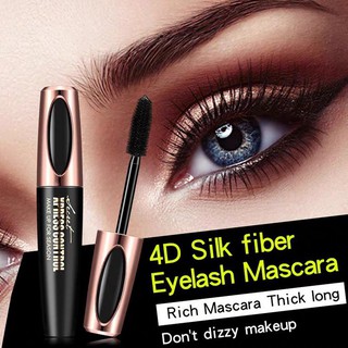มาสคาร่า  4D Silk Fiber make up for season  มาสคาร่าไฟเบอร์ให้ขนตาหนา ยาว เด้ง สีดำ