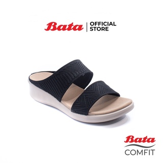 Bata Comfit บาจา คอมฟิต รองเท้าส้นสูงเพื่อสุขภาพ แบบสวม ใส่ง่าย น้ำหนักเบา รองรับน้ำหนักเท้า สูง 1 นิ้ว สำหรับผู้หญิง รุ่น Zeta สีดำ 6696969