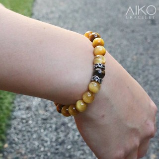 Lovers Design กำไลหินแท้ (Golden Tiger Eye/Bronzite)