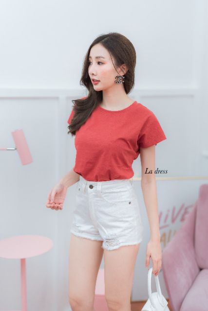 เสื้อคอกลมแขนในตัว-top-basic-style-ผ้าคอตตอลผสมสลาฟ
