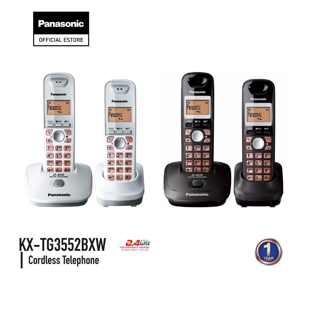 ภาพหน้าปกสินค้าPanasonic Cordless Phone KX-TG3552BX 2.4 GHz โทรศัพท์ไร้สาย โทรศัพท์สำนักงาน โทรศัพท์บ้าน จากร้าน panasonic_officialstore บน Shopee