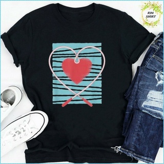T-shirt  ขายดี เชือกกระโดด รูปหัวใจ สําหรับคนรักเสื้อยืดS-5XL
