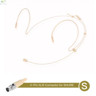 ECHO- ~Omnidirectional XLR 4 PIN Headworn Headset Microphone For Shure Wireless System【Echo-baby】