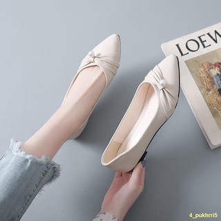 พร้อมส่ง # 👍รองเท้าคัทชูสตรีรองเท้าถั่วแบนรองเท้ากันลื่นของสตรีมีครรภ์