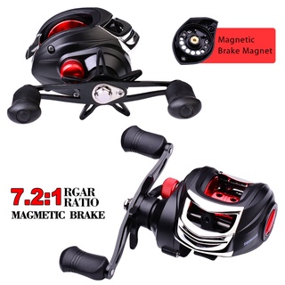 โลหะ รอกหยดน้ํา รอก fishing reel รอกตกปลา อัตราทดเกียร์ 7.2: 1 ขนาดลูกปืน 3+1 แรงลากสูงสุด 8 กิโลกรัม รอก