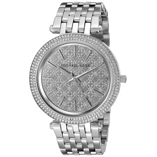 Michael Kors MK3404 Darci Silver Dial Crystal Stainless Steel Ladies Watchนาฬิกาแบรนด์เนมแท้100%