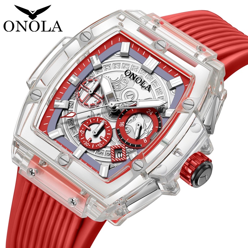 ภาพหน้าปกสินค้าOnola6811 นาฬิกาข้อมือ แบบใส อเนกประสงค์ กันน้ํา ระดับไฮเอนด์ เหมาะกับการเล่นกีฬา เข้างานประจําวัน สําหรับผู้ชาย และผู้หญิง