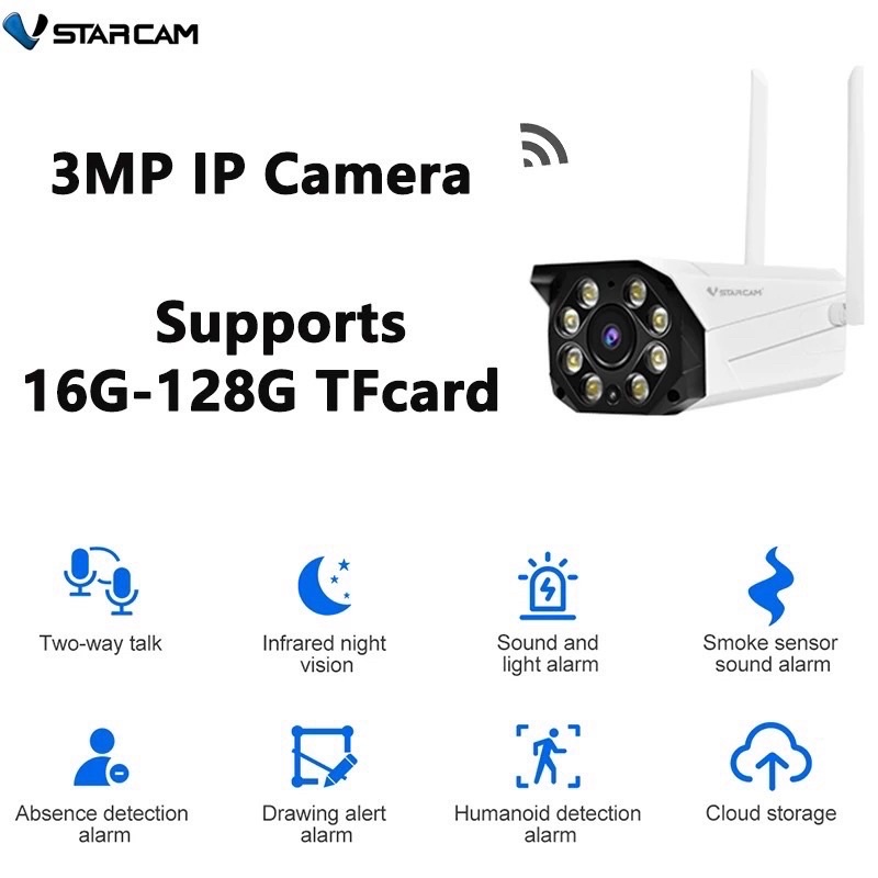ภาพหน้าปกสินค้าVStarcam CS550 Outdoor IP Camera FULL HD PNP WiFi 3MP กล้องวงจรปิด 3ล้านพิกเซล จากร้าน pcl.official บน Shopee